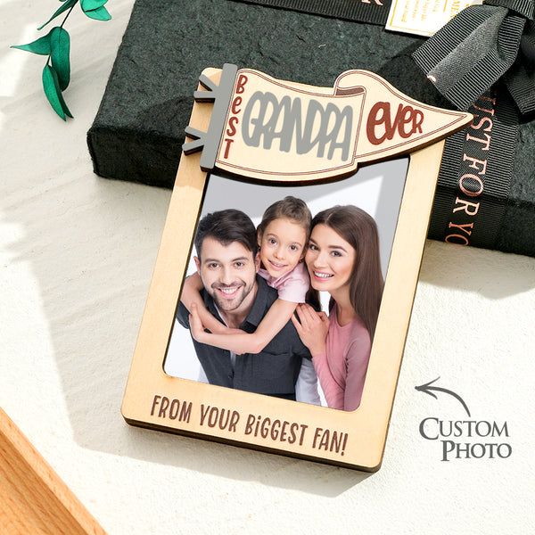 Personalized Picture Frame Fridge Engraved Photo Magnet Gift for Family