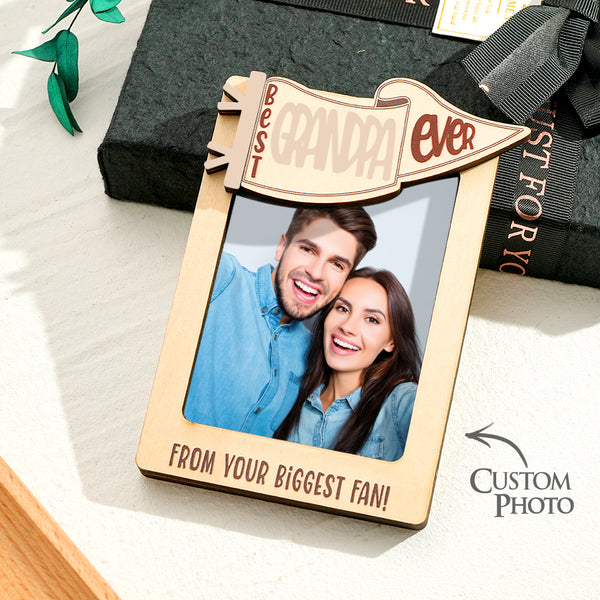 Custom Photo Engraved Fridge Magnet Couple Home Gifts