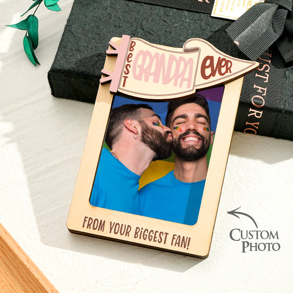 Custom Engraved Personalized Photo Frame Fridge Magnet Man to Man Gay Gift Ideas LGBT Gifts