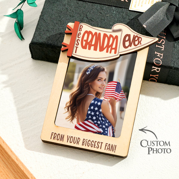 Independence Day Gift Personalized Picture Fridge Magnet Custom Photo Engraved Fridge Magnet