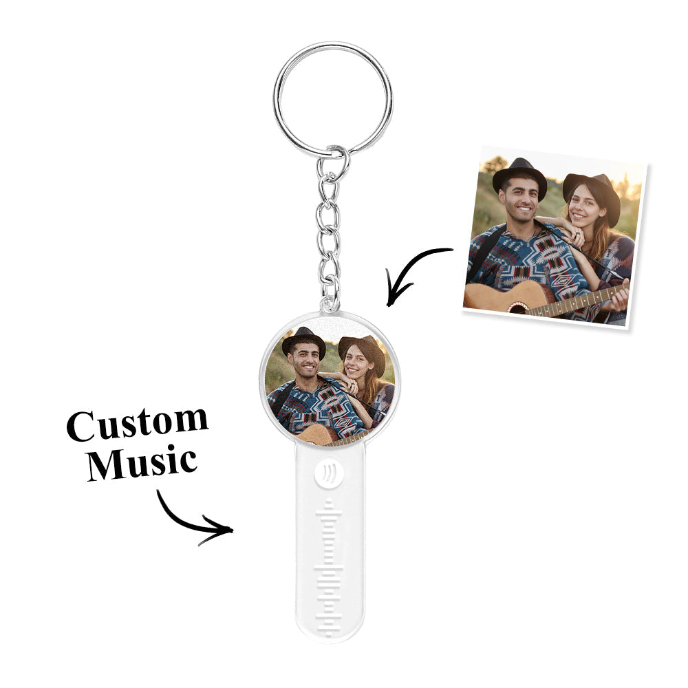 Personalized Photo Music Acrylic Keychain Custom Spotify Song keychain