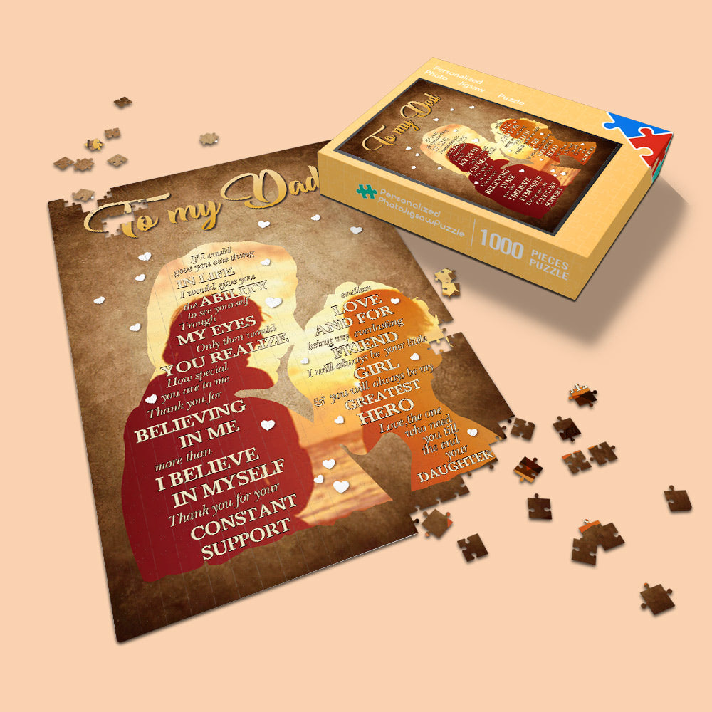 Personalized Father's Day Gift Dad Birthday Gift Jigsaw Puzzle