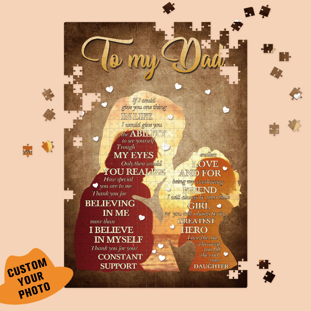 Personalized Father's Day Gift Dad Birthday Gift Jigsaw Puzzle